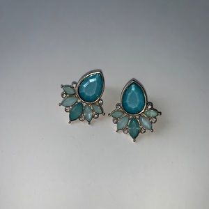 Charming Charlie | Teal/Blue Gem Earrings |